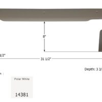 Icon Step Trim, Polar White, 31.5 x 10.5 Inches