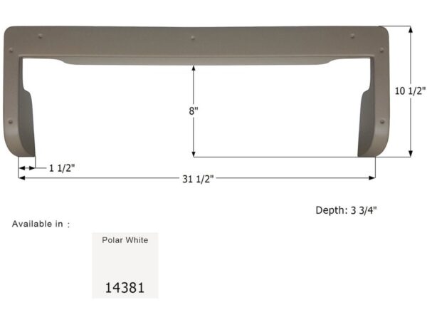 Icon Step Trim, Polar White, 31.5 x 10.5 Inches