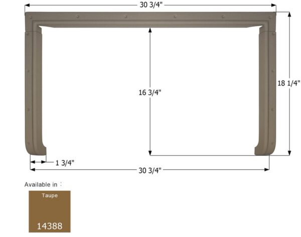 Icon Step Trim, Taupe, 30.75 x 18.25 Inches