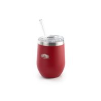 GSI Outdoors 12 Ounce Vacuum Travel Mug, Red, with Straw