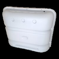 Icon Molded Propane Tank Cover, Hinged Lid, White, Fits 20–30 lb Tanks