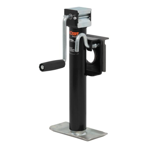 CURT Swivel Trailer Tongue Jack, Side-Wind, 2,000 lb Capacity