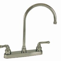 Empire Brass RV Faucet, Silver, Kitchen, Deck Mount, High-Arc Spout