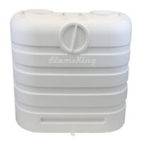 Flame King Dual 30 lb Propane Tank Cover, White with Hinged Lid