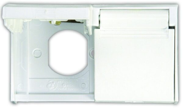 JR Products Weatherproof Receptacle Cover, Polar White