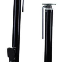 Stromberg Carlson Slide-Out Stabilizer Jack, 20 to 46 Inch Adjustable, Set of 2, Black/Silver