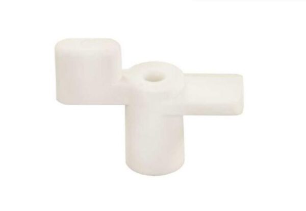 JR Products Fold-Down Door Catch, 1/2 Inch, Polar White