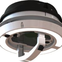 MaxxAir 6-inch Manual Roof Vent, White with Black Lid and LED Light