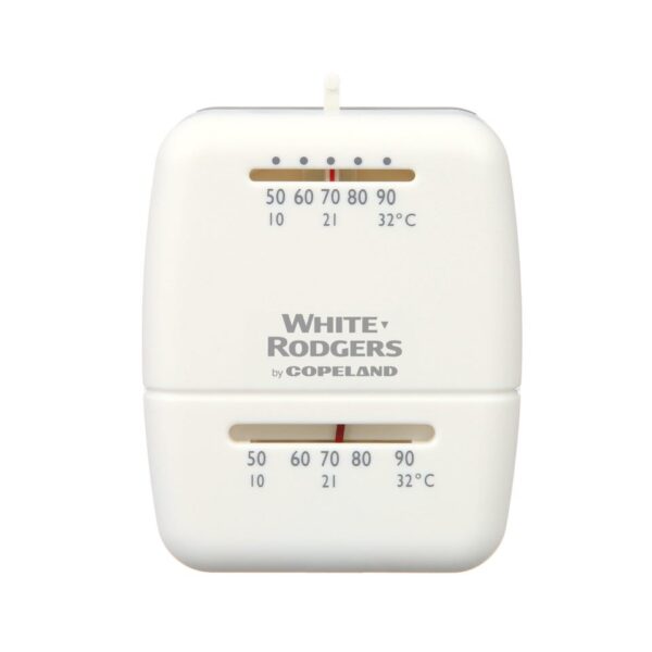 White Rodgers Single-Stage Furnace Thermostat, 24V, Analog