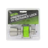 Valterra Entry Door Handle, Knob Style, Silver, Stainless Steel