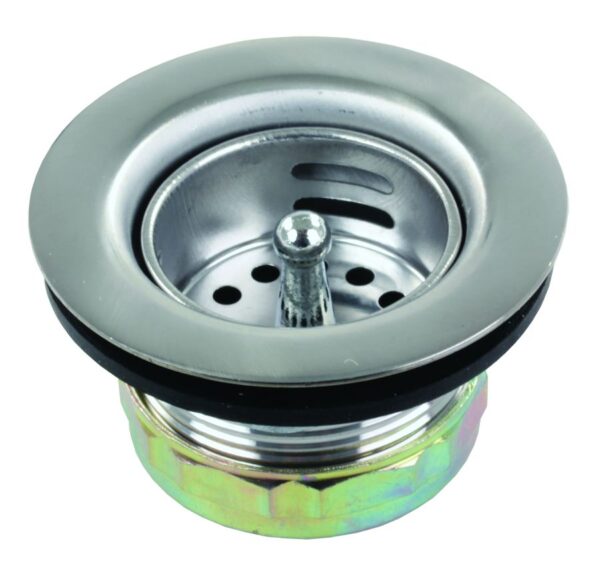 JR Products Sink Strainer, 2 in. Drain, Die-Cast Steel