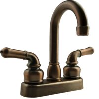 Dura Faucet RV Bar Faucet, Oil Rubbed Bronze, 6" High Arc, 4" Mount