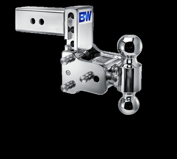 B&W Trailer Hitch Ball Mount 2-1/2" Receiver 18,000 lb Dual Ball Chrome Plated