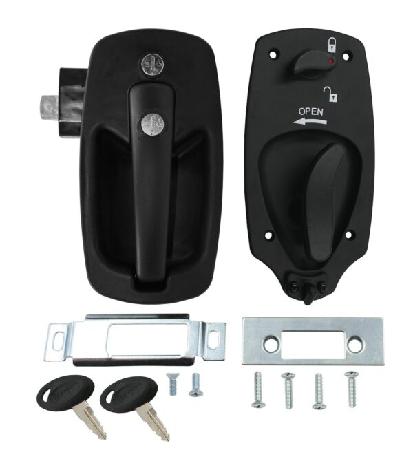 AP Products RV Entry Door Handle, Lever, Black