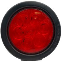 RV Designer Round LED Stop/Tail/Turn Light, Red, 4 Inch