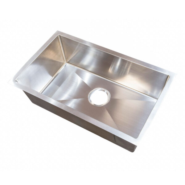 Lippert Stainless Steel Sink, Single Bowl, 15 x 25 Inch, Silver