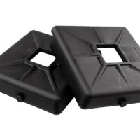 JR Products 4 in Square Sewer Hose Bumper Cap, Black, Rubber
