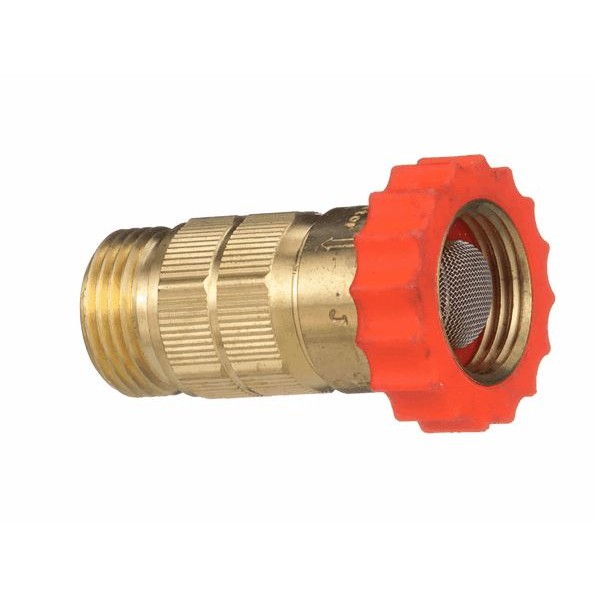 Valterra Fresh Water Pressure Regulator, 40-50 PSI, Brass, Gold/Orange