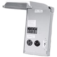 Parallax Power Supply 20 Amp GFCI Receptacle, 120/240V, Gray