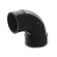 LaSalle Bristol 90-Degree Street Elbow, 2 Inch Spigot x 2 Inch Slip, Black