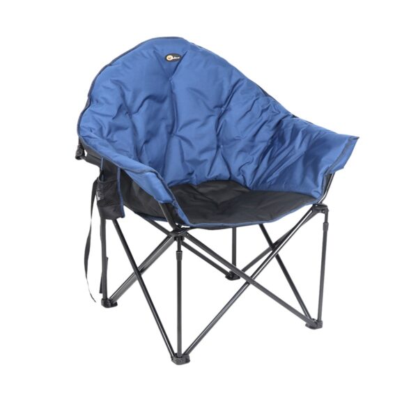 Faulkner Bucket Camping Chair, 300 Pound Capacity, Blue and Black
