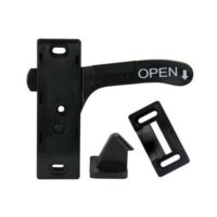 JR Products Screen Door Latch, Right, Amerimax Style, Black