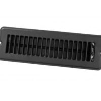 JR Products 10 x 2 Inch Floor Register with Damper, Black Steel
