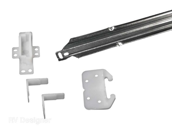 RV Designer 24 Inch Roller Drawer Slide Kit, Half White