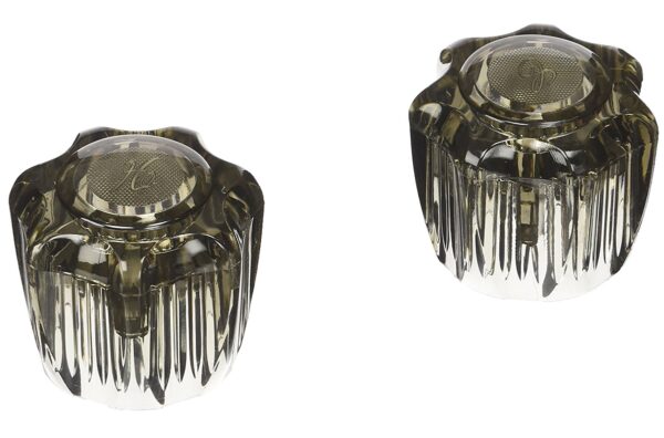 Dura Faucet Acrylic Knob Handle, Smoke, Set of 2