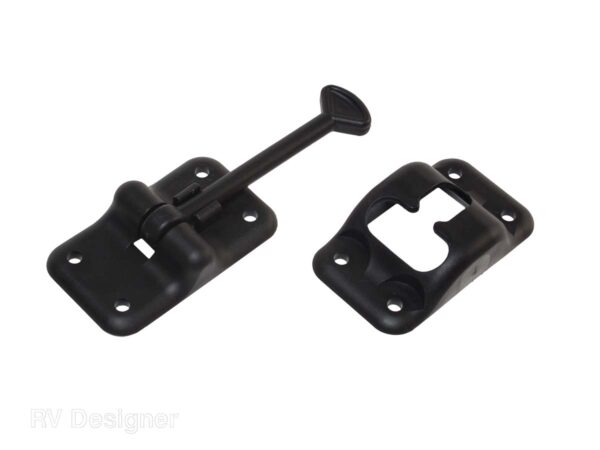RV Designer 3-1/2 Inch T-Style Door Holder, Plastic, Black
