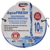 Valterra Fresh Water Hose 10 ft, 1/2 Inch, 160 PSI, White