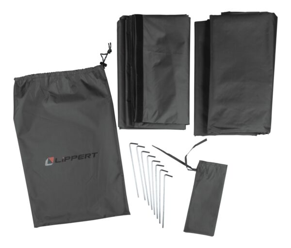 Lippert Portable Canopy Floor, 8 x 8 Feet, Dark Gray, Set of 2