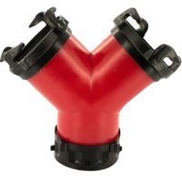 Valterra Rotating Wye Sewer Connector, Bayonet, Red and Black