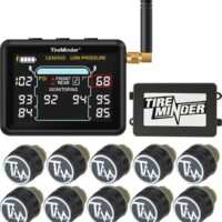 Minder Research TireMinder i10 TPMS, 10 Sensors, 3.15 Inch Display, Multi-Vehicle Monitor