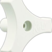 JR Products Window Crank Knob, Triangular, White, 13/16" Shaft, RV Windows