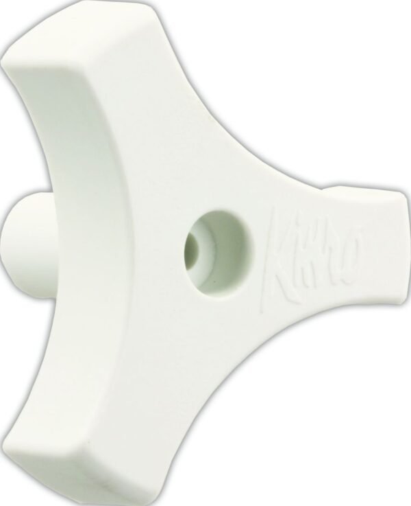 JR Products Window Crank Knob, Triangular, White, 13/16" Shaft, RV Windows