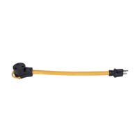 Arcon RV Power Cord Adapter, 15A to 30A, 18-Inch, Straight Blade, Black