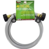 Valterra Tote Tank Waste Hose, 4 ft, 1/2 in Diameter, Gray