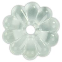 JR Products Screw Rosettes, Clear Crystalline Plastic, Set of 14