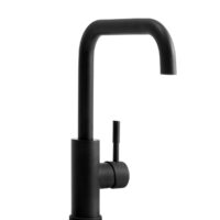 Dura Faucet Kitchen Faucet with 90 Degree Angle Spout, Matte Black