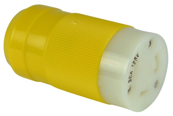 Marinco 30 Amp L5-30R Female Plug End, Yellow