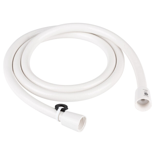 Dura Faucet 60 Inch Shower Head Hose, White Vinyl with Connector