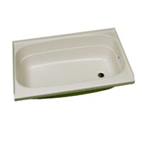 Specialty Recreation 24" x 36" Bathtub, Parchment, Right Hand Drain