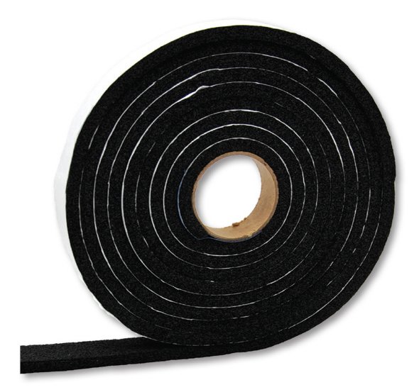 AP Products Weather Stripping, Black, 3/16 Inch × 3/4 Inch, 10 Feet