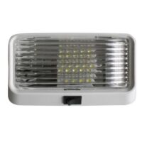 Valterra LED Porch Light with Switch, Rectangular, Clear, 6" × 3-1/2", 175 Lumens