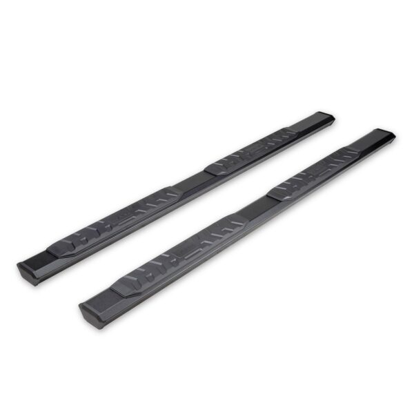 TrailFX A4 Hexagon Nerf Bar, 4.5 Inch Diameter, Black Aluminum, Set of 2