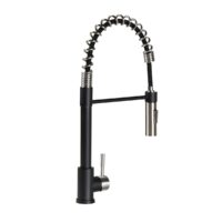 Lippert RV Kitchen Faucet, Pull-Out Spout, Black