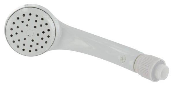 Phoenix Products Hand-Held Shower Head, White Plastic, No Hose