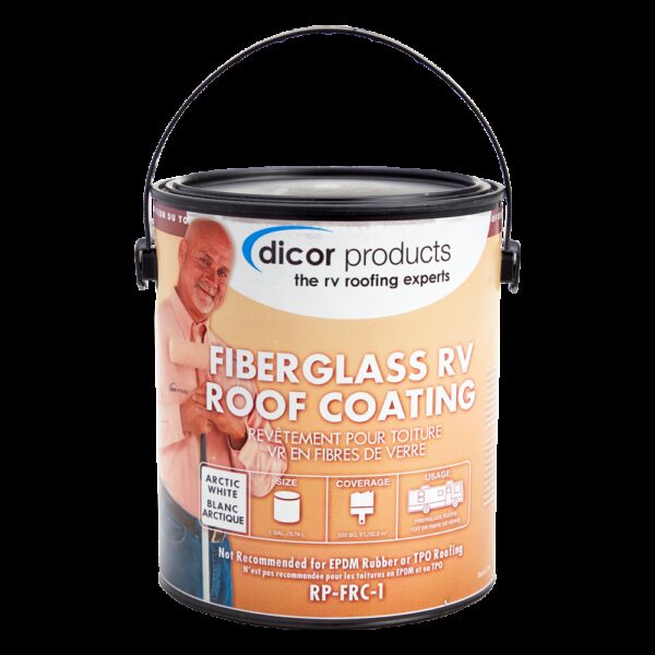 Dicor Fiberglass RV Roof Coating, White, 1 Gallon