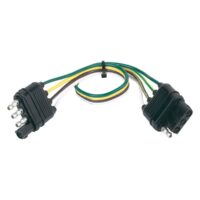 Husky Towing 4-Flat Trailer Connector, Vehicle End, Black